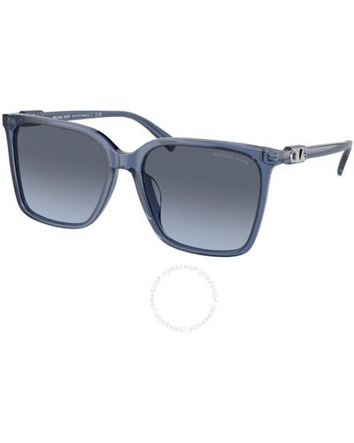 Michael Kors Canberra Blue Gradient Square Sunglasses Mk2197f 39568f 58