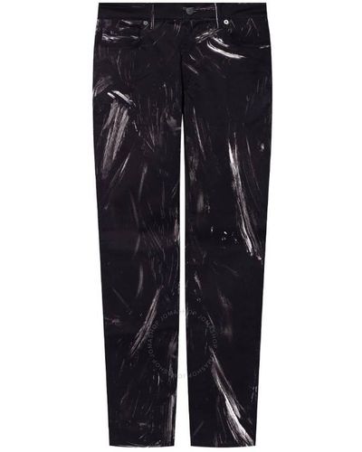 Moschino Painted Effect Print Jeans - Blue