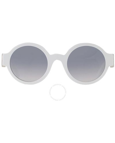 Moncler Atriom Silver Round Sunglasses Ml0243 21c 51 - Grey