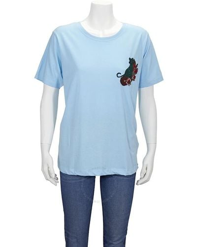 Essentiel Antwerp Essentiel Rigo Embellished T-shirt - Blue