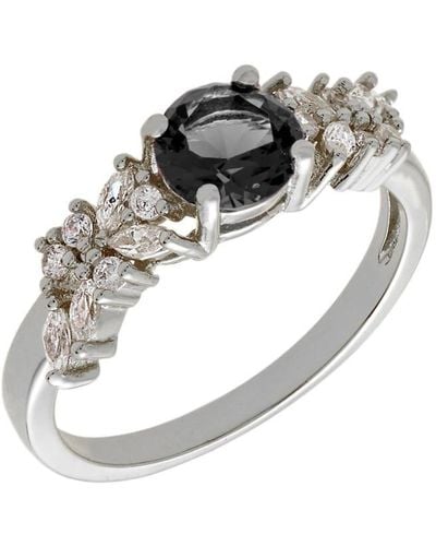 Bertha Juliet Collection 's 18k Gold Plated Black Cluster Fashion Ring - Metallic