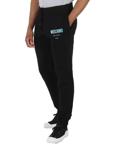 Moschino Holographic Logo Tracksuit Bottoms - Black