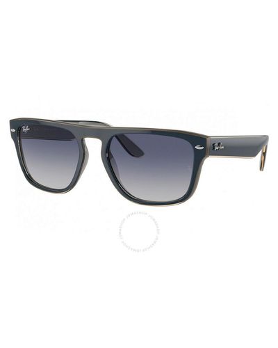 Ray-Ban Grey/blue Square Sunglasses Rb4407 67304l 57