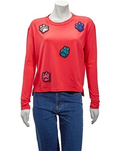 Michaela Buerger Sweatercat Patches Sweatshirt - Red