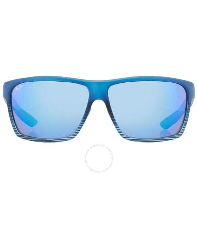 Maui Jim Alenuihaha Blue Hawaii Wrap Sunglasses B839-03s 64