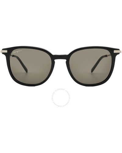 Ferragamo Grey Square Sunglasses Sf1015s 001 52 - Brown