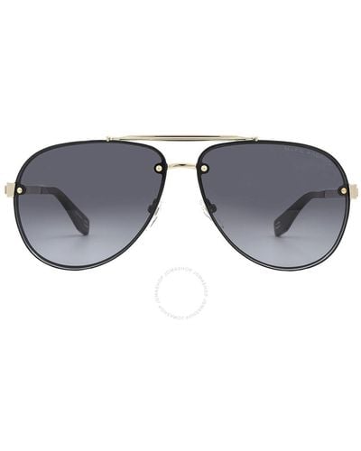 Marc Jacobs Grey Shaded Pilot Sunglasses - Black