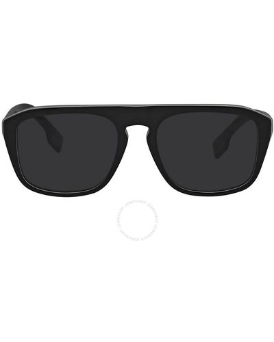 Burberry Grey Browline Sunglasses Be4286 379887 55 - Black