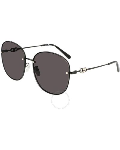 Ferragamo Grey Butterfly Sunglasses Sf281sa 001 62 - Black