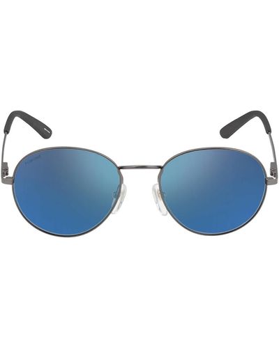 Smith Prep Polarized Blue Mirror Round Sunglasses