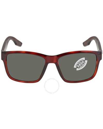 Costa Del Mar Cta Del Mar Paunch Gray Polarized Glass Square Sunglasses  904907 57 - Brown