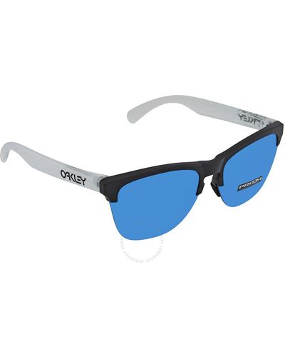 Oakley Frogskin Lite Prizm Sapphire Round Sunglasses Oo9374 937402 - Blue