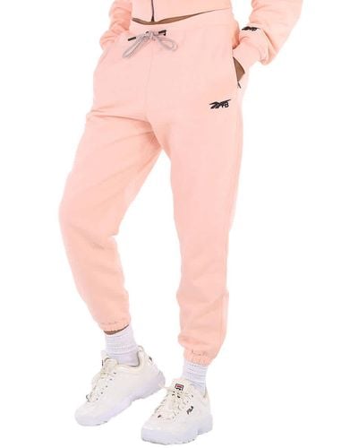 Buy Reebok Classic Women Pink & White WCE Brand Logo Print Joggers