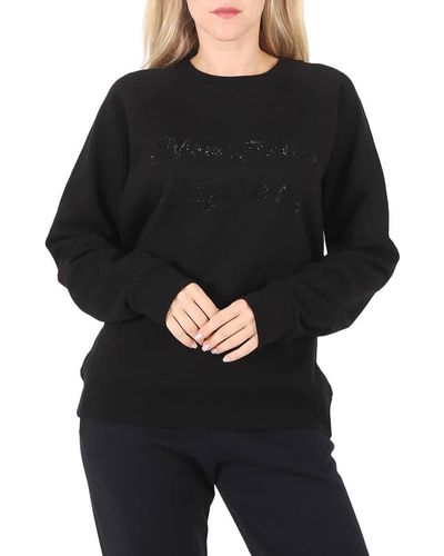 Marc Jacobs Rhinestone Logo Sweatshirt - Black