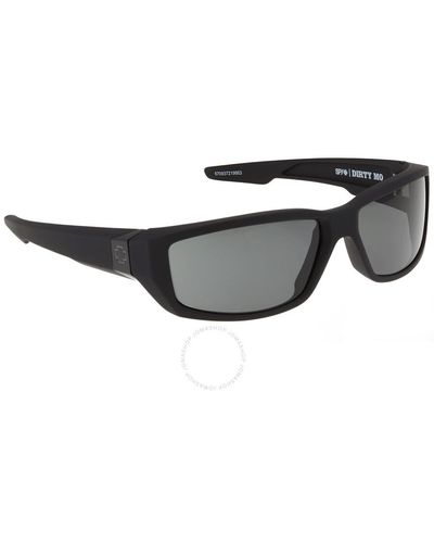 Spy Dirty Mo Hd Plus Grey Green Wrap Sunglasses 670937219863 - Black