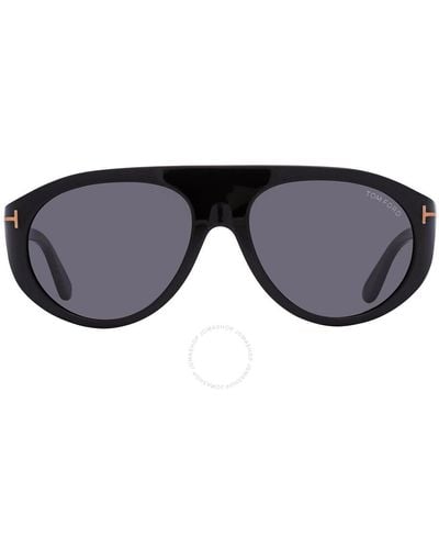 Tom Ford Rex Gray Pilot Sunglasses - Black