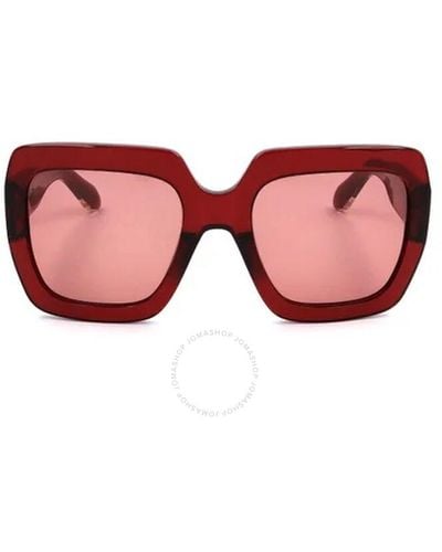 Carolina Herrera Red Butterfly Sunglasses Shn636 0954 55 - Pink
