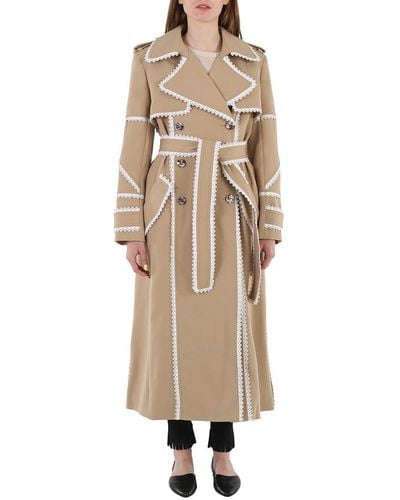 Chloé Scallop-trim Belted Trench Coat - Natural