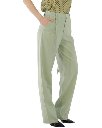 Roseanna Marc Turn Wool-blend High-waist Pants - Green