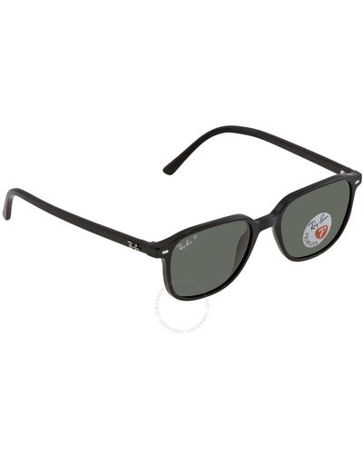 Ray-Ban Leonard Polarized Green Classic G-15 Square Sunglasses Rb2193 901/58 51 - Multicolour