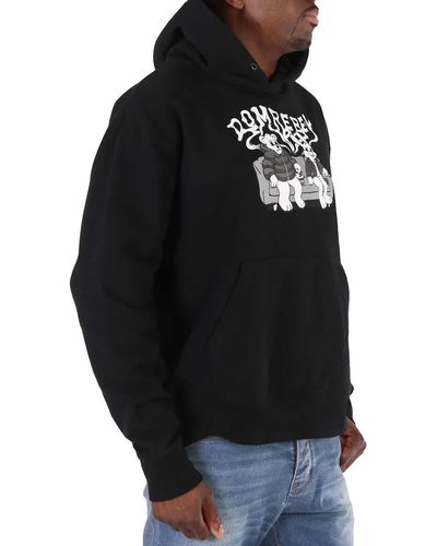 DOMREBEL Cotton Jersey Hooded Sweatshirt - Black