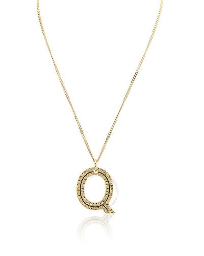 Burberry Alphabet Q Charm Gold-plated Necklace - Metallic