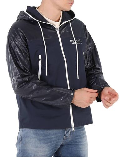 Moncler Vaugirard Logo Hooded Jacket - Blue