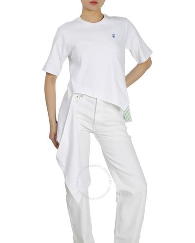 Off-White c/o Virgil Abloh Asymmetric Short Sleeve T-shirt - White