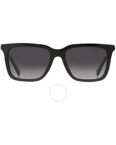 COACH Polarized Gray Gradient Square Sunglasses Hc8385u 5002t3 54 - Black