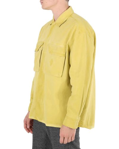 A_COLD_WALL* Embroidered-logo Cotton Overshirt - Yellow