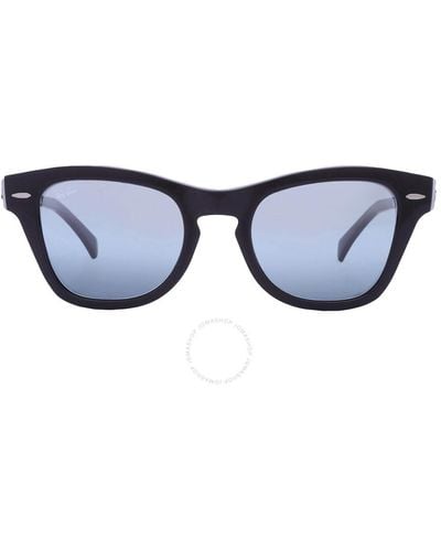 Ray-Ban Blue Vintage Mirror Square Sunglasses Rb0707sm 901/g6 50
