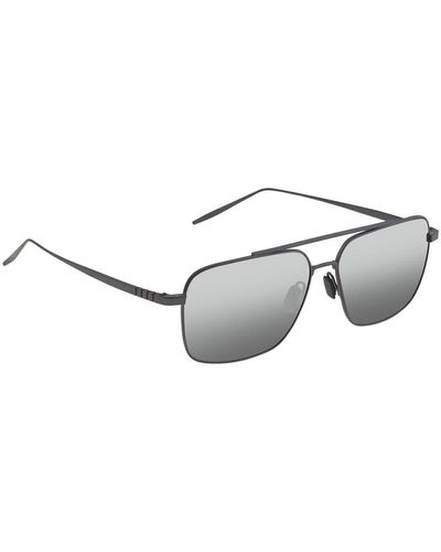 Porsche Design Mercury Silver Mirrored Square Sunglasses  A 58 - Grey