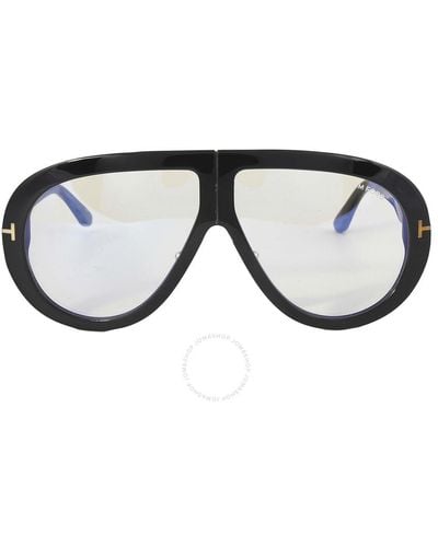 Tom Ford Troy Blue Light Block Pilot Sunglasses - Black