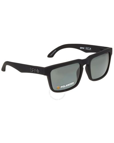 Spy Helm Hd Plus Gray Green Square Sunglasses 673015973864 - Black