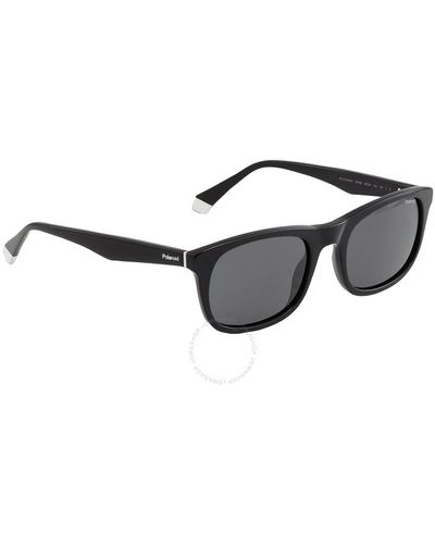 Polaroid Grey Rectangular Sunglasses Pld 2104/s/x 0807/m9 55 - Black
