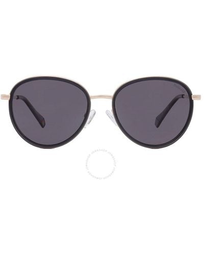 Polaroid Polarized Grey Oval Sunglasses Pld 6150/s/x 0kb7/m9 53 - Black