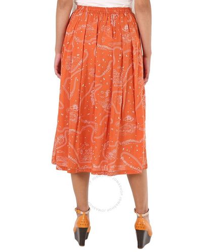 Roseanna Mendes Silk Skirt - Orange