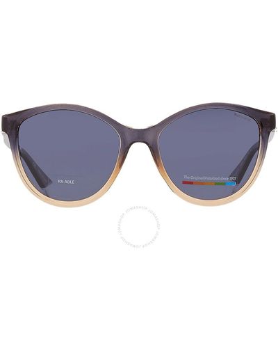 Polaroid Polarized Blue Cat Eye Sunglasses Pld 4133/s/x 0yrq/c3 55
