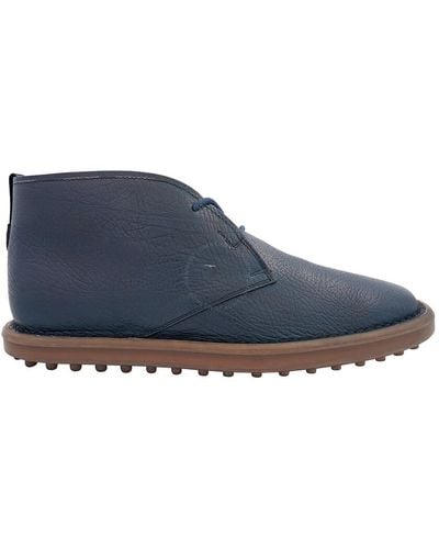Tod's Leather Desert Boots - Blue
