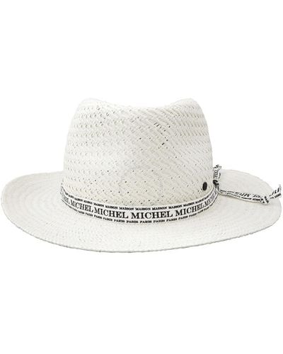 Maison Michel Andre Rollable Fedora Hat - White