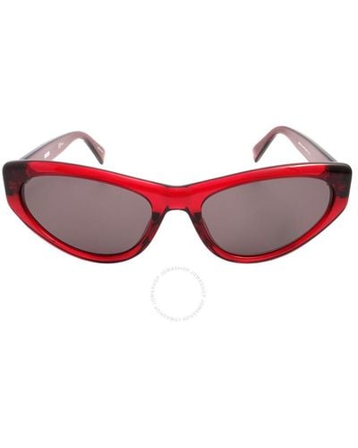 Moschino Gray Cat Eye Sunglasses - Pink