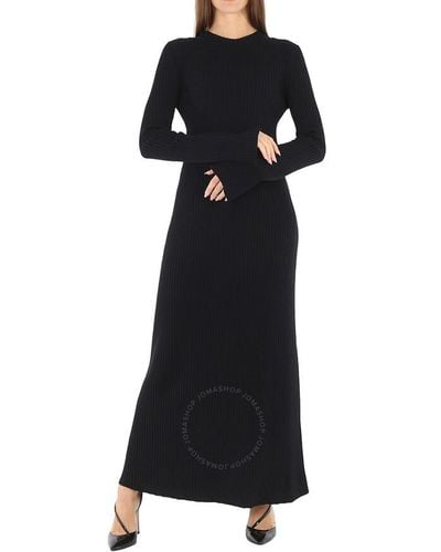 Chloé Long Knitted Wool And Cashmere Dress - Black