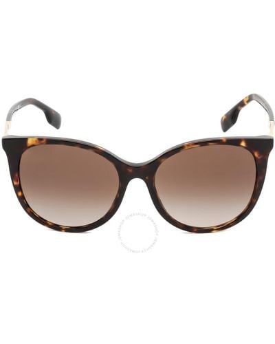 Burberry Dark Havana Cat Eye Sunglasses - Brown