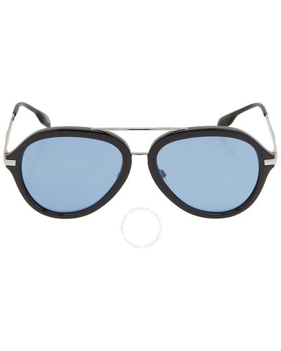Burberry Light Blue Aviator Sunglasses Be4377 300172 58