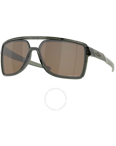 Oakley Castel Prizm Tungsten Polarized Rectangular Sunglasses Oo9147 914704 63 - Grey