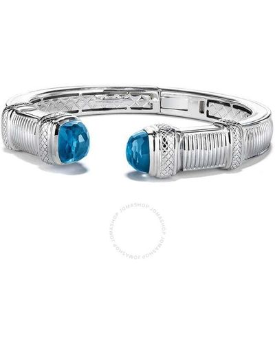 Judith Ripka Cassandre Large Bracelet With London Blue Topaz