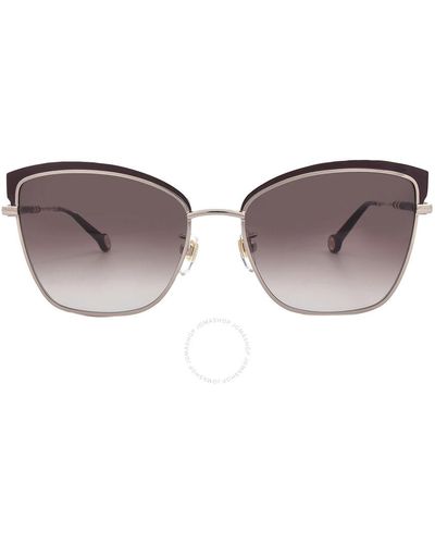Carolina Herrera Smoke Gradient Cat Eye Sunglasses She189 Ok99 57 - Brown