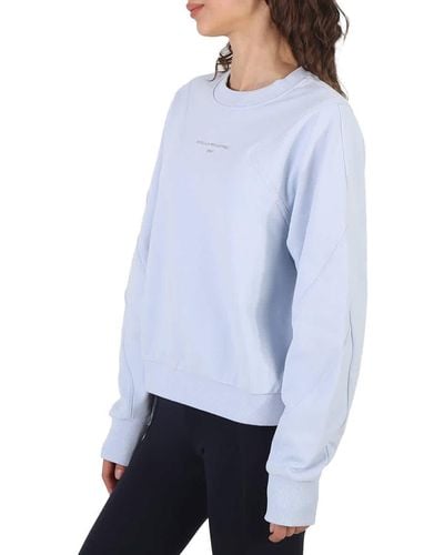 Stella McCartney Logo Print Cotton Sweatshirt - Blue