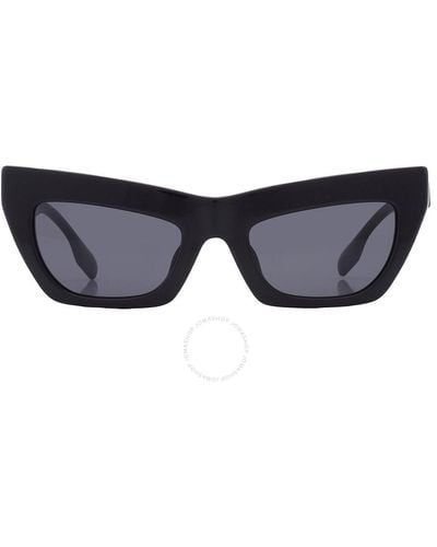 Burberry Dark Grey Cat Eye Sunglasses Be4405f 409387 51 - Blue