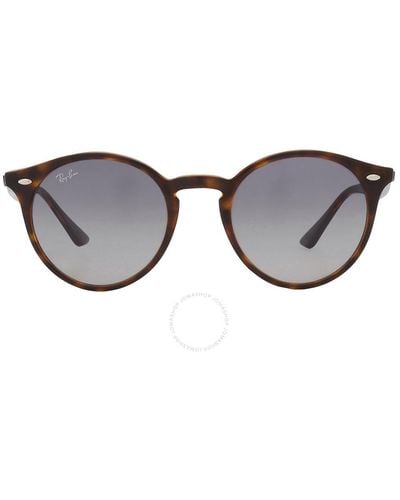 Ray-Ban Grey Gradient Round Sunglasses Rb2180 710/4l 51 - Brown